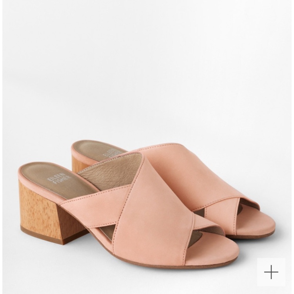 Eileen Fisher Haven leather slide - worn twice!